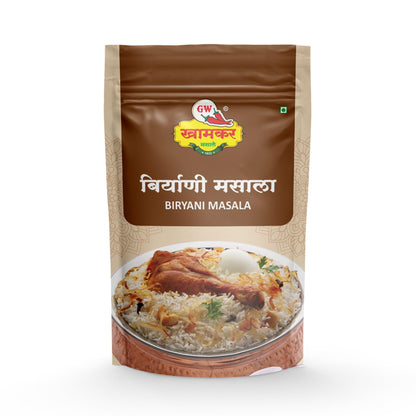 GW Khamkar SPL Biryani Masala | Royal Blend of Aromatic Spices | Traditional secret recipe | All-in-One Masala | For Veg & Non-Veg Biryani and pulao | No Artificial colour and Preservatives | 185 Gram - Pack of 1