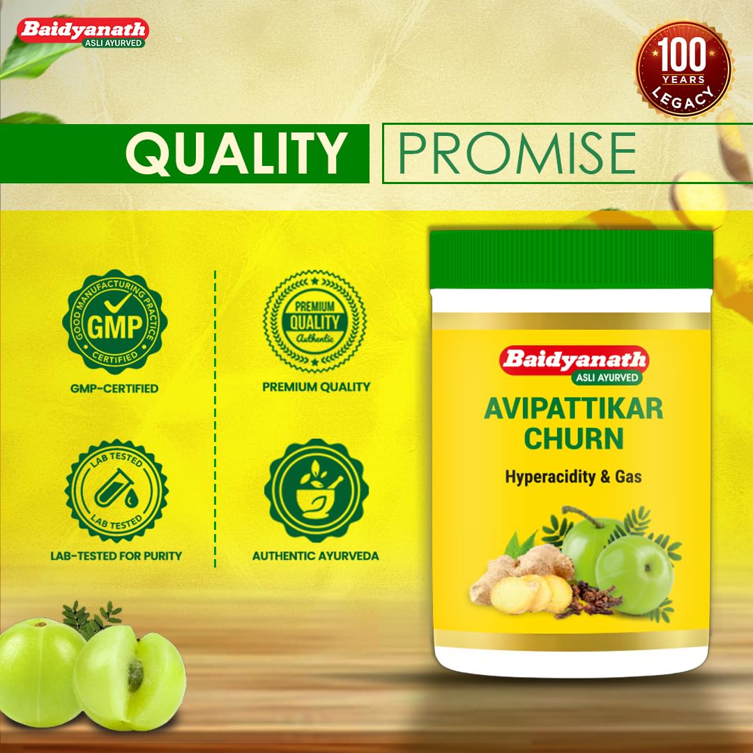 Baidyanath Avipattikar Churna - 120 gm Powder | Helpful in Hyper-Acidit- image 2