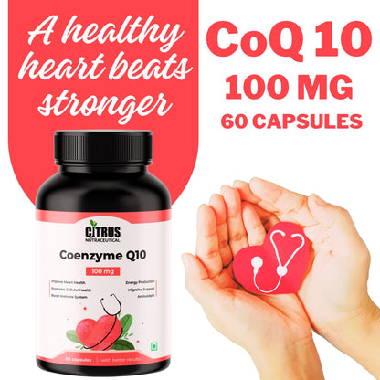 CITRUS NUTRACEUTICAL Coenzyme Q10 (CoQ10) 100mg with Piperine, 60 Capsules