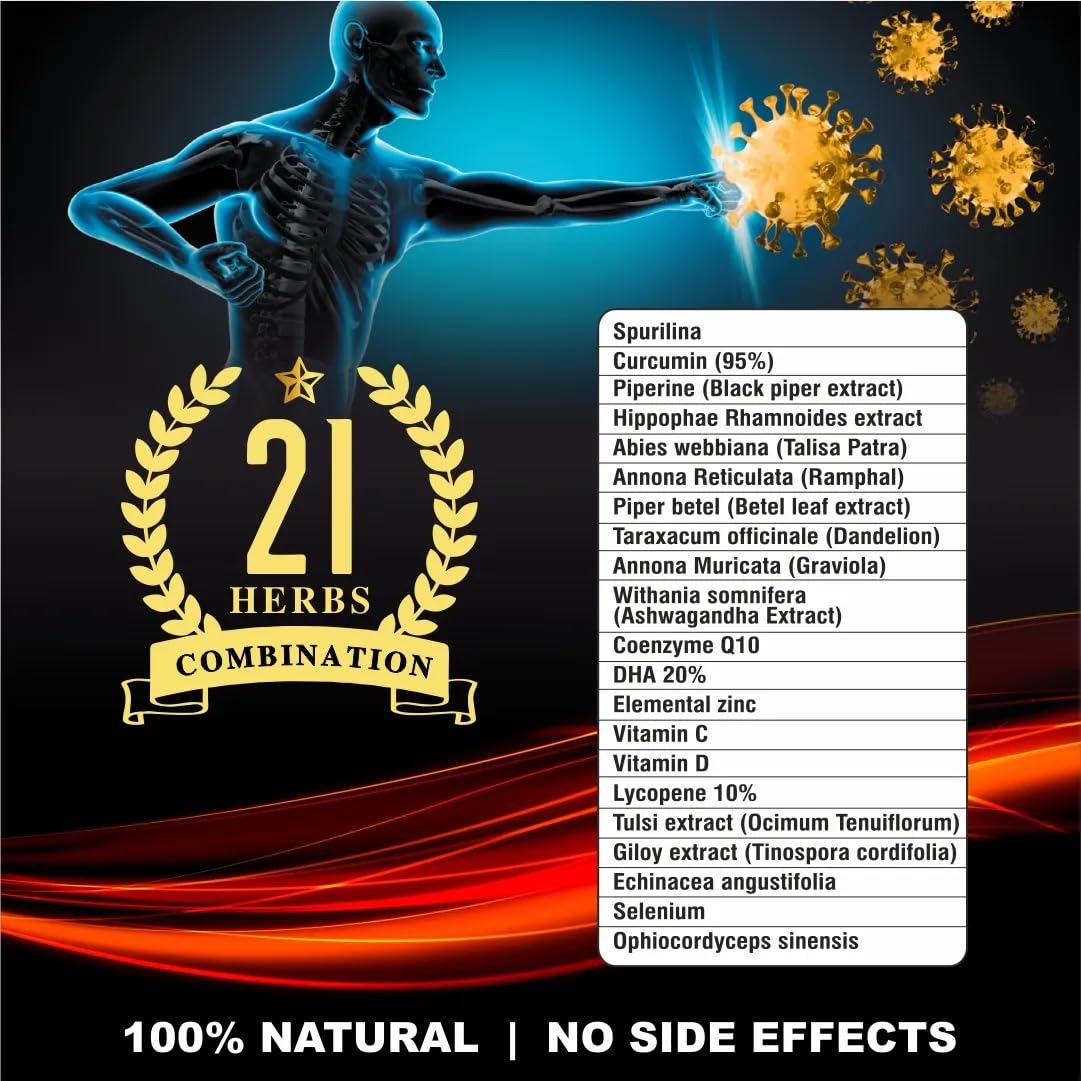 SVGH Health Care Suprahance Immuno Booster, Boost Overall Health – with Natural Ingredients, 60 Capsules – Men & Women
