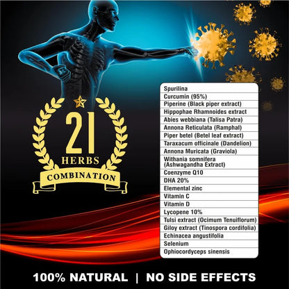 SVGH Health Care Suprahance Immuno Booster, Boost Overall Health – with Natural Ingredients, 60 Capsules – Men & Women