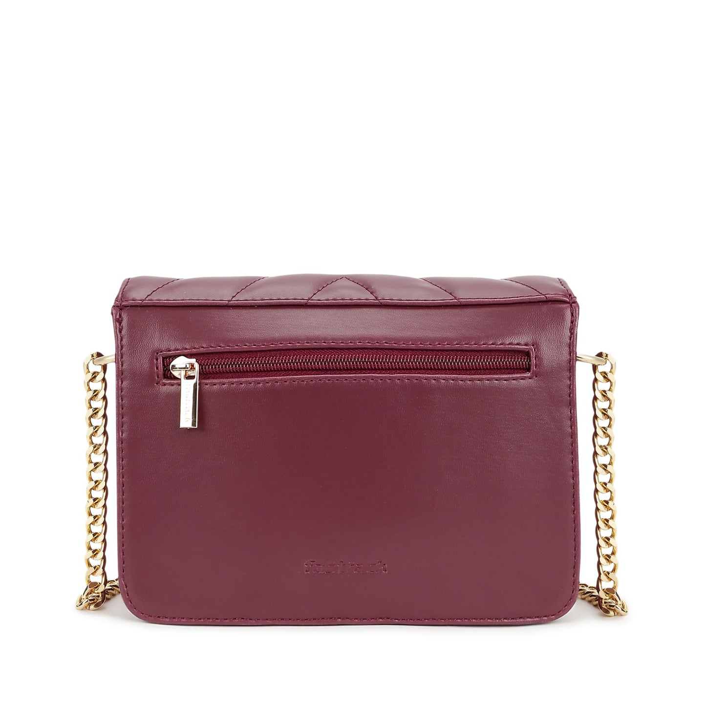 Fastrack Pop Sling | Faux-Leather Women’s Handbag | Hardware with Chain Strap, Magnetic Closure & Smart Organised Compartment