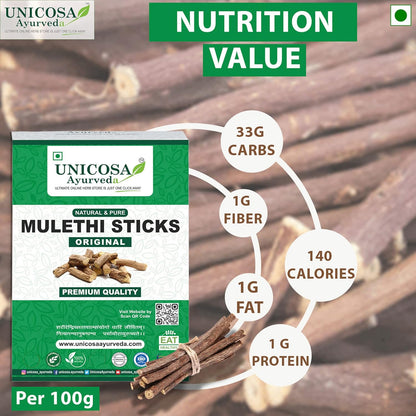 UNICOSA Ayurveda Natural Mulethi Stick (Yastimadhu / Licorice Sticks) 800g (200g x 4 Packs) for Hair, Skin, and Health Care glycyrrhiza glabra powder/licorice Powder | No Added Preservatives Mulethi Stick 800GM | Herbal Licorice Root | Ayurvedic Mulethi f