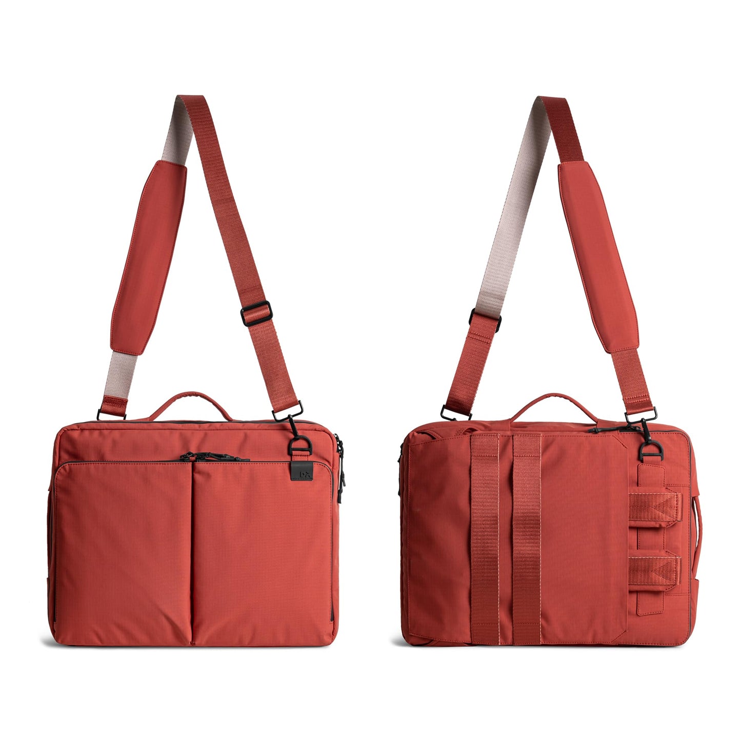 DailyObjects Pivot Convertible Briefpack Bag (16L) |Unisex|Fits 13/14/15.6 inch Laptop/Macbook Pro/Air|Lightweight|Stylish Backpack|Office/Daily Use/Travel|Multi Pocket|Adjustable Strap-Red