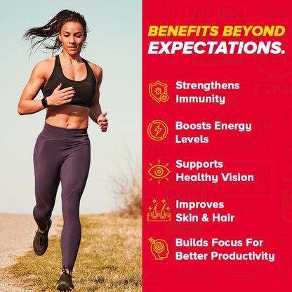 GNC Women's One Daily Multivitamin - 32 Premium Ingredients with Vitamin C, Biotin, Collagen & Antioxidants | Boosts Immunity & Energy | Improves Skin, Hair, Nails & Eye Health | 60 Tablets