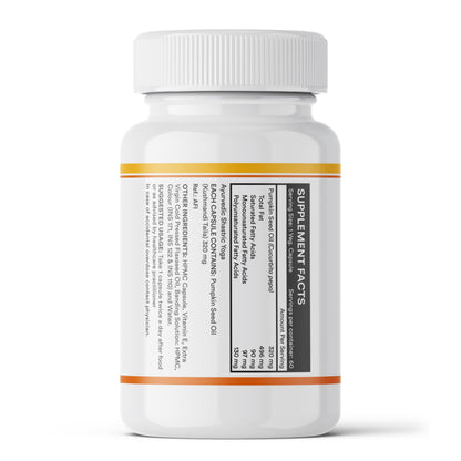 INLIFE Pumpkin Seed Oil, Extra Virgin Cold Pressed, Plant Based Phytosterols, Hair & Prostate Health, Men Women, 60 Veg Capsules