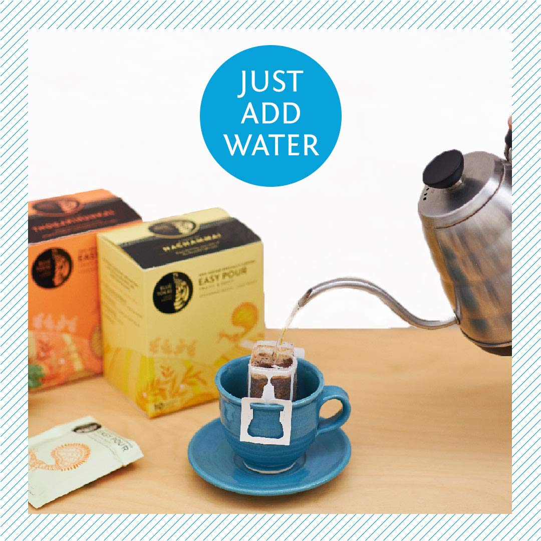 Blue Tokai Coffee Roasters Easy Pour Over Coffee Drip Bags | Monsoon Malabar - Medium Roast | Nutty & Earthy | Pack of 10 | 100% Arabica Specialty Coffee | Ready to Brew in 2min | Just pour hot water