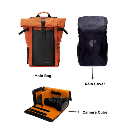 CarryPro HOBO25 V3.0 (Rust Orange), Everyday Workation Laptop Backpack(- image 3