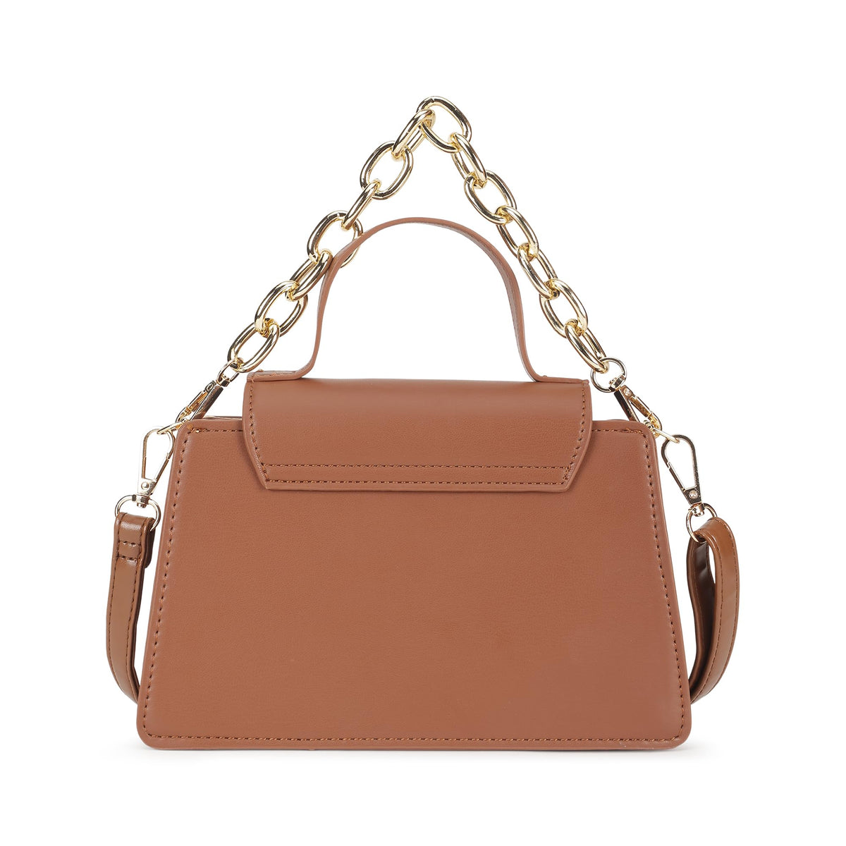 Tan Stitchpop Sling | Quilted Faux-Leather Women’s Handbag | Sling with Dual Carry Options & Magnetic Closure