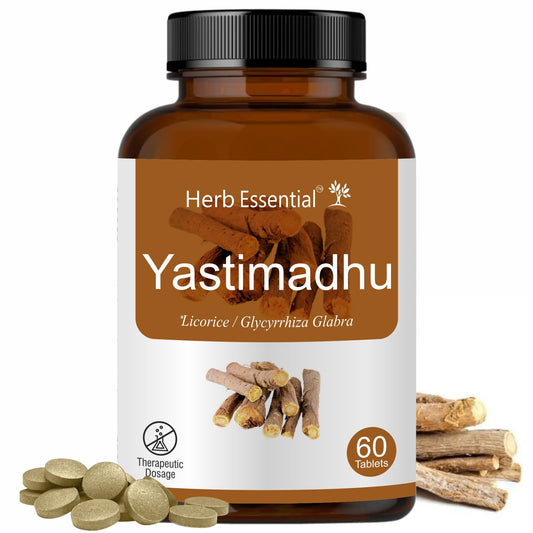 Herb Essential Yashtimadhu Tablets, 500 mg, 60 Tablets | Licorice | For Respirat