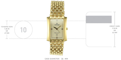 Titan Regalia Analog Gold Dial Men's Watch-NL1927YM05/NP1927YM05- image 6