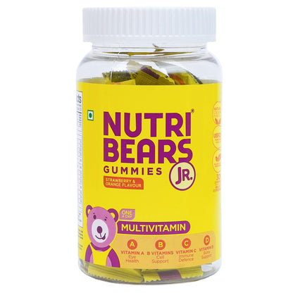 NutriBears Kids Multivitamin Gummies with Vitamins A, C, B, D, and Zinc, 30 Gumm