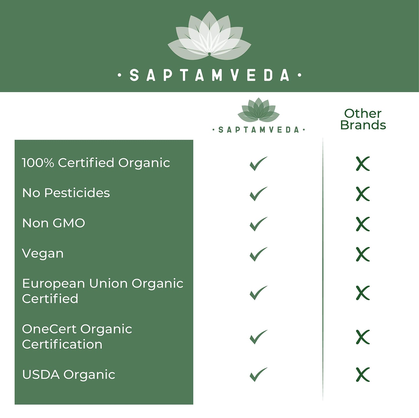 SAPTAMVEDA 100% Organic Moringa Leaf Powder - Healthy Superfood (150 GM)