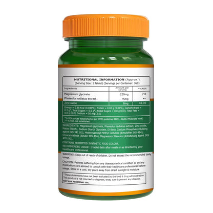 Pure Nutrition Magnesium Glycinate with Zinc Supplement 350 mg - 360 Tablets | High Absorption Magnesium Supplement for Bone, Muscle & Nerve Vitality | Supports Calm, Sleep Quality & Cramp Relief
