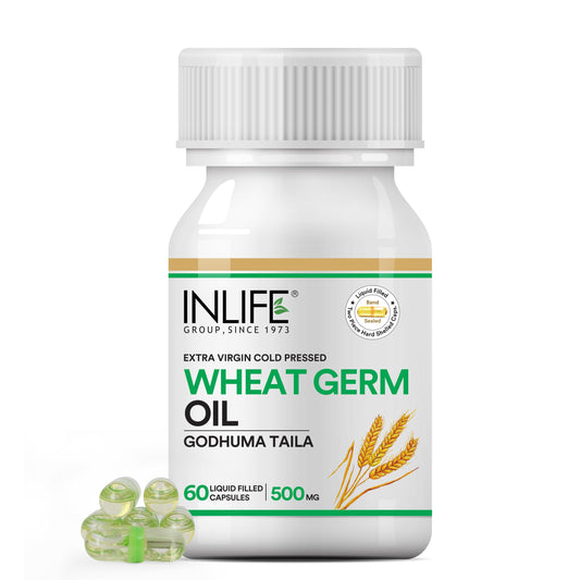 INLIFE Wheat Germ Oil Supplement 500 mg - 60 Capsules