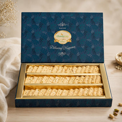 Ghasitaram Gifts Kaju Katlis Sweets Box - 800 GMS|Sweets Gift Pack|Sweets|Sweets Gift Pack|Diwali Sweets|Indian Mithai|Diwali Sweets Gift Box|Sweets Gift Box|Kaju Katli