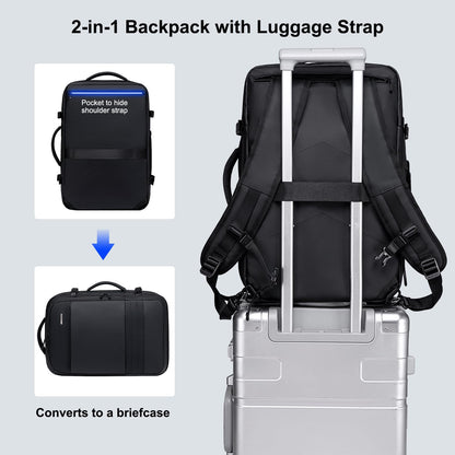 GOLDEN WOLF Travel Backpack for Men 44L Heavy Duty Laptop Backpack Expa- image 5