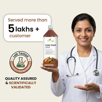 Ayumcure Liver Care Juice | Ayurvedic Herbs Blend for Natural Antioxidant Support, Liver Detox & Cleansing | Aloe Vera, Turmeric, Bhui Amla, Kalmegh & More Powerful Herbs | 1L (Pack of 4)