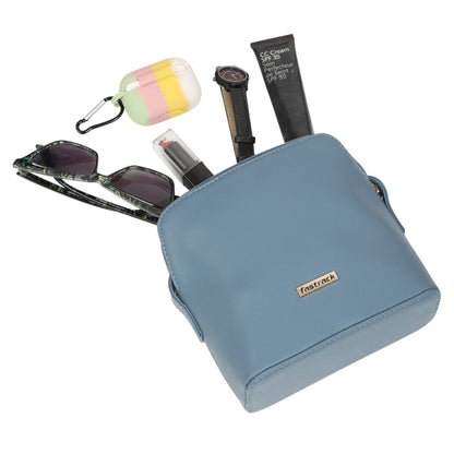 Fastrack Women’s Modern Structured Casual Sling Bag (Teal Blue)