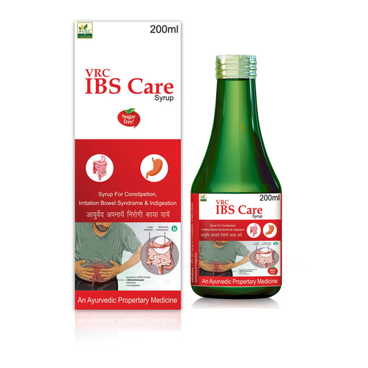 VRC Healthcare IBS Care Syrup 200ml | Ayurvedic Syrup for Constipation, Acidity and Gas Relief | Improve Digestive | Ayurvedic 10+ Herbs for Bowel Syndrome | Herbal Supplement for Men and Women