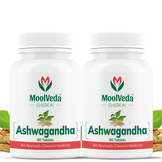 Moolveda Ashwagandha Tablets – 60 Veg Tablets (Pack of 2)