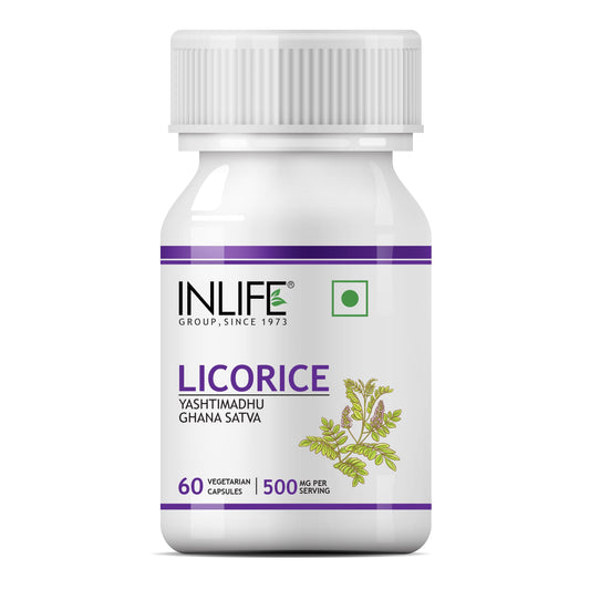 INLIFE Licorice Root Extract (Yastimadhu) Standardized to 20% Glycyrrhizinic Aci