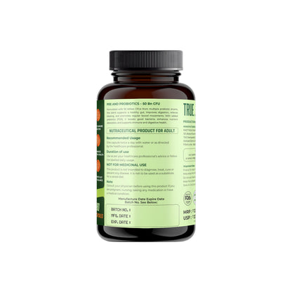 NATURALTEIN Advanced Probiotics & Prebiotics 50 Billion CFU | 9-Strain Gut Health Formula for Digestion, Immunity & Nutrient Absorption | 60 Veg Capsules