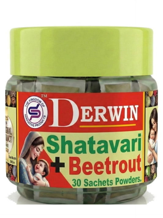 DERWIN Micronised Shatavari & Beetrout Powder | 100% Ultra Fine Herbs & 0% Sugar | Others Brands 20% Shatavari + 80% Sugar | Ultra Micronise Technology | Milk Booster for New Mothers | Female Tonic And Herbal Health Suppliment | Natural Lactation Supprt |