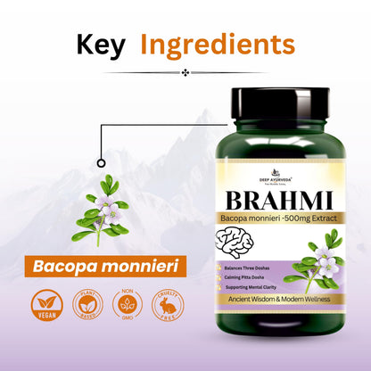 Deep Ayurveda Brahmi Vegan Capsules