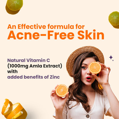 Chicnutrix Super C - Natural Vitamin C & Zinc for Clear & Acne Free Ski- image 5