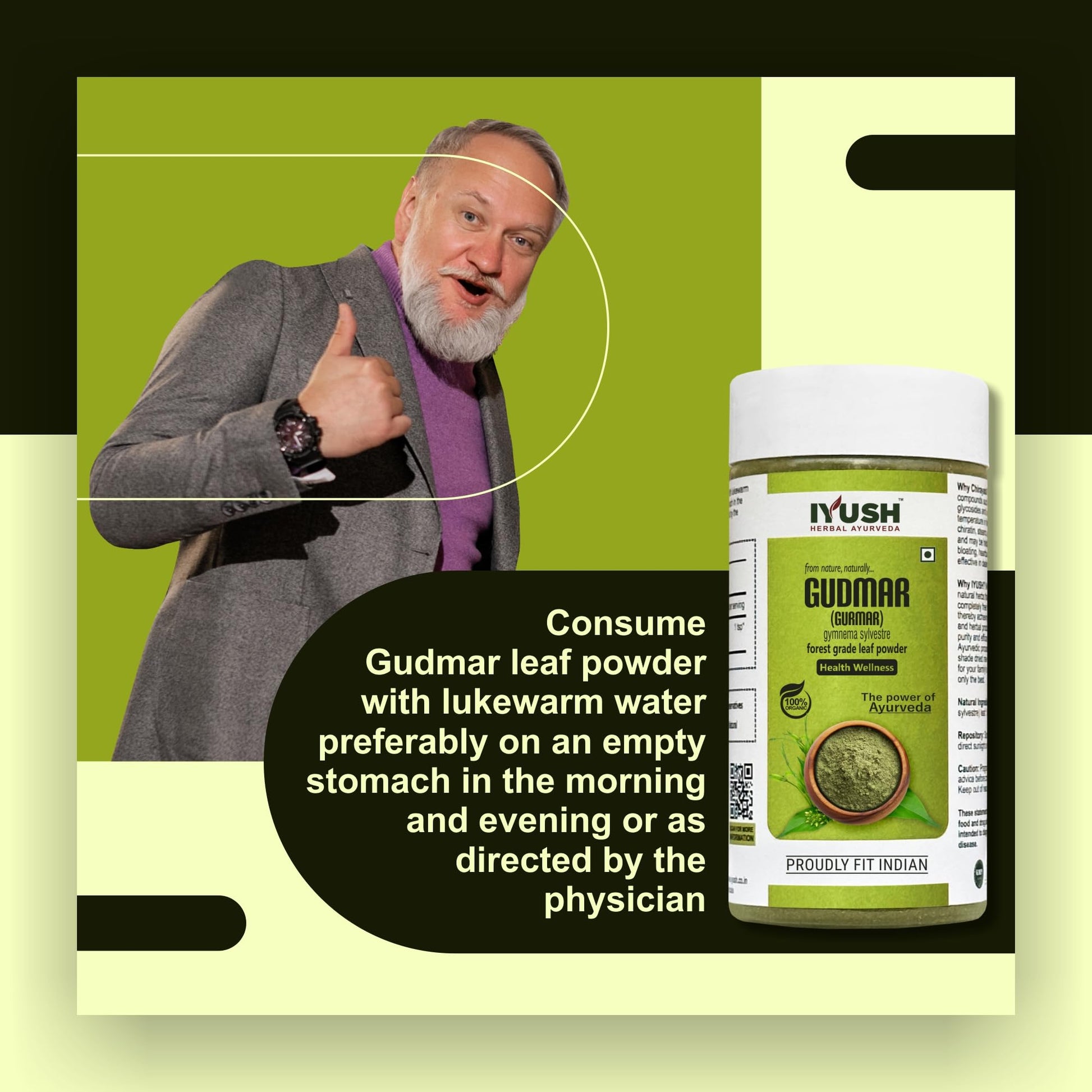 IYUSH Herbal Ayurveda Gudmar/Gurmar Powder - 100gm- image 4