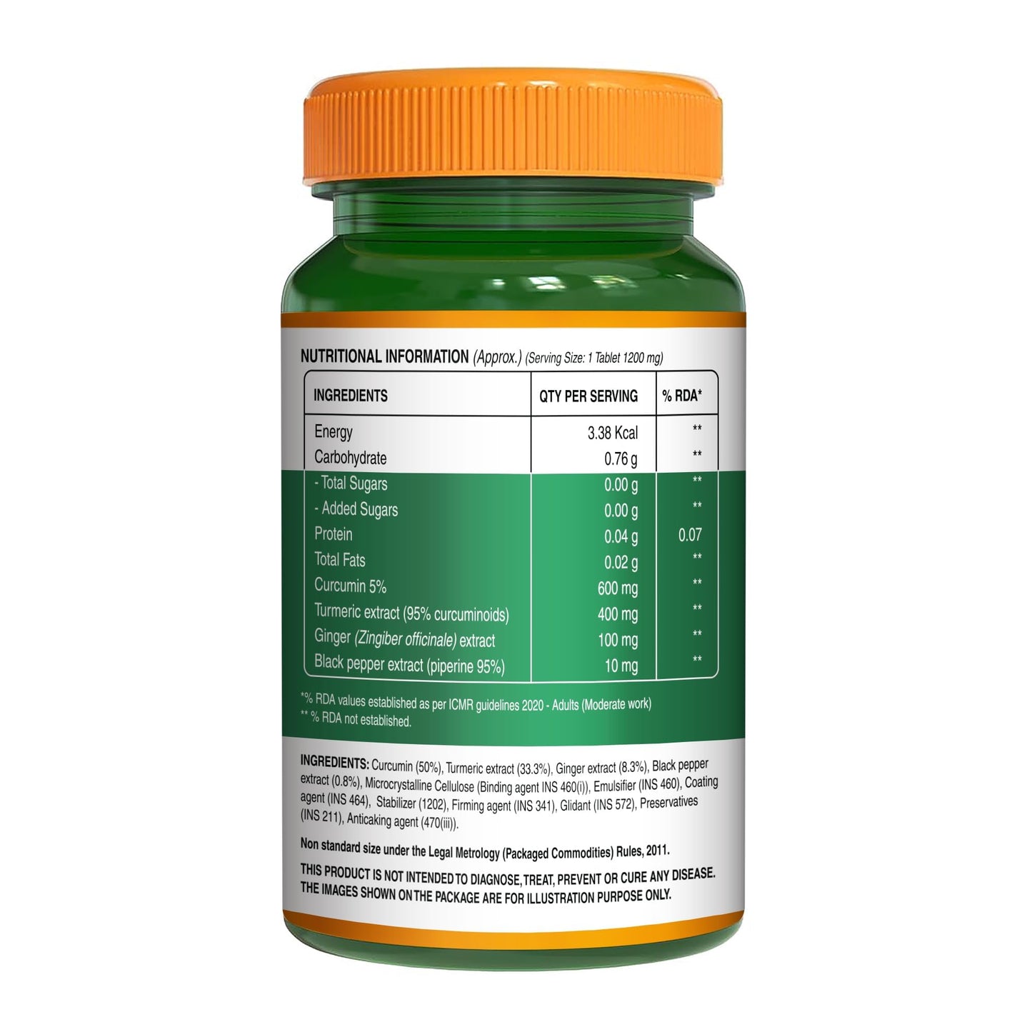 Pure Nutrition Curcumin Supplements with Piperine - 120 Tablets | Turmeric Supplement for Joint, Immune & Inflammation Support | Curcumin Tablets for Daily Wellness | Anti Inflammation Supplements