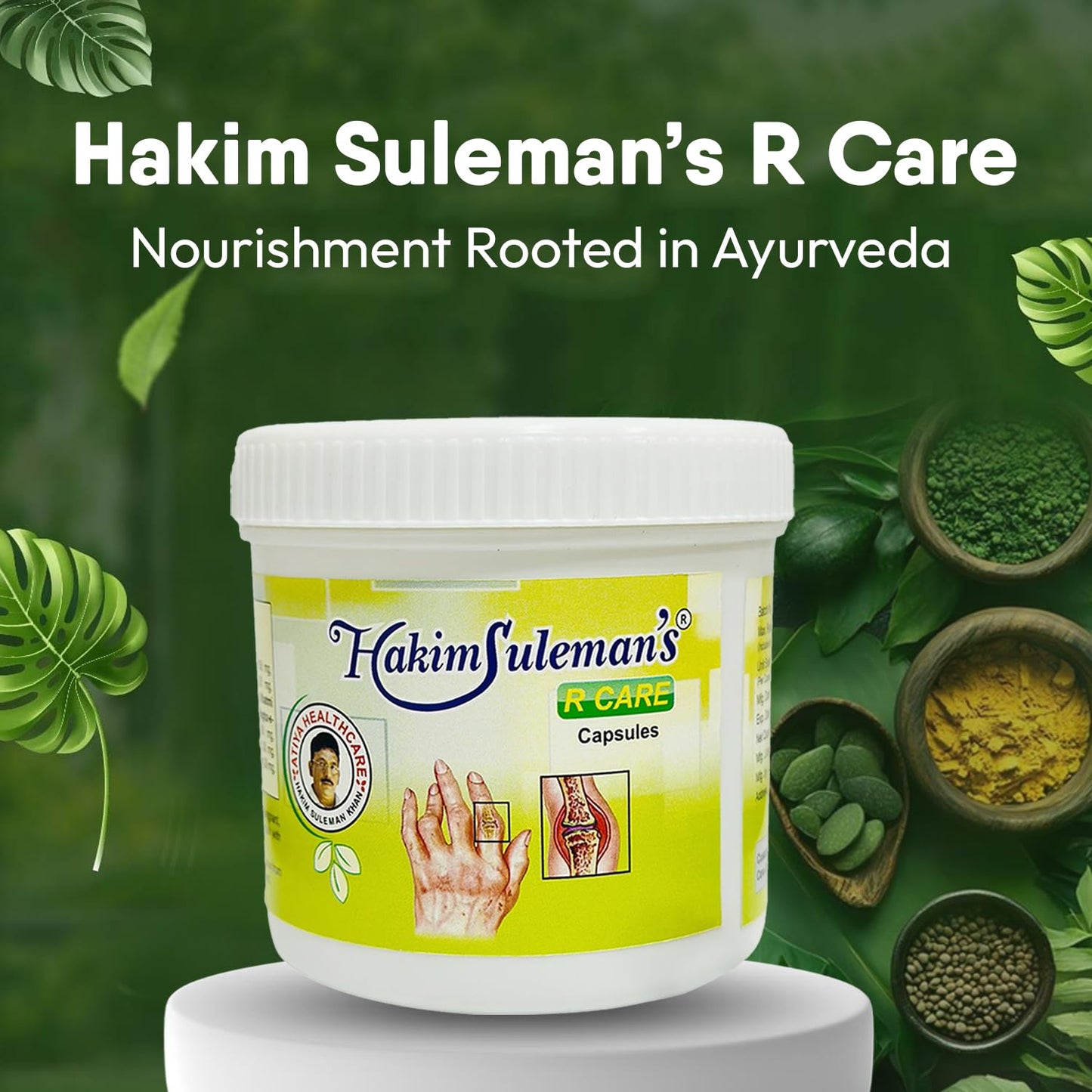 Hakim Suleman's R Care Capsule - Herbal Supplement, Natural Detox & Wellness Formula - 45 Capsules Each (Pack of 2)
