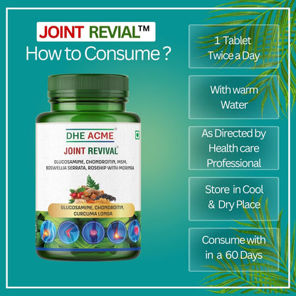 DHE ACME Memory Boost and Joint Support Supplement Combo Pack, Mylink Neuro with Brahmi & Ginkgo Biloba, Joint Revival with Glucosamine & Chondroitin