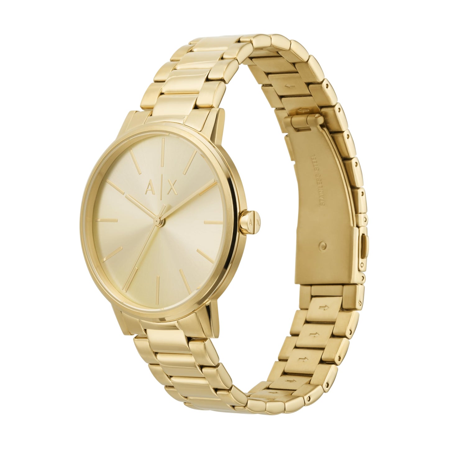 Armani Exchange Analog Gold Dial Men's Watch-AX7144SET