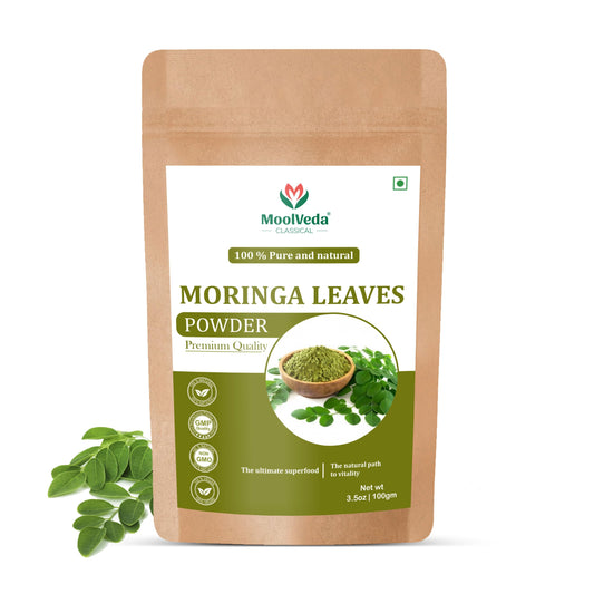 Moolveda Pure Moringa(Moringa oleifera) Leaves Powder For Natural Energy & Nutrient Boost with Nature's Best Superfood, 100gm