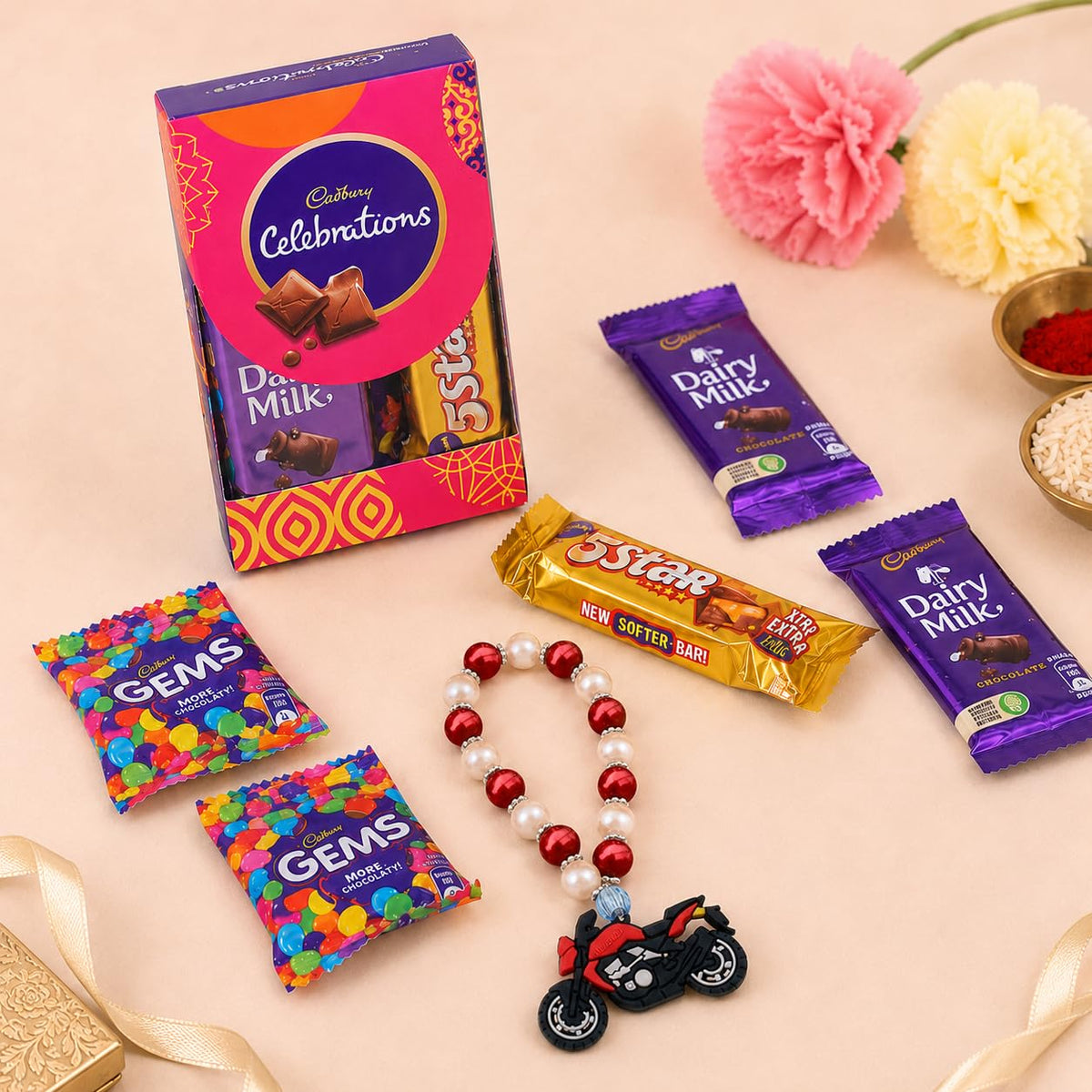 CLUZE Kids Rakhi with Chocolate Gift Combo for Brother Girls Boys Kids (Bike)