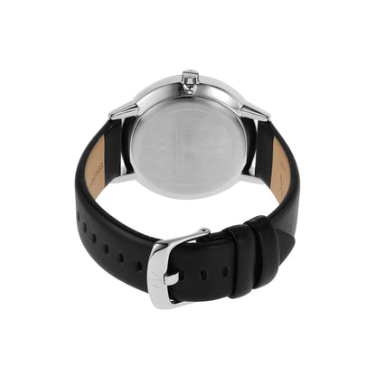 Armani Exchange Leather Analog Black Dial Men Watch-Ax2745, Black Band