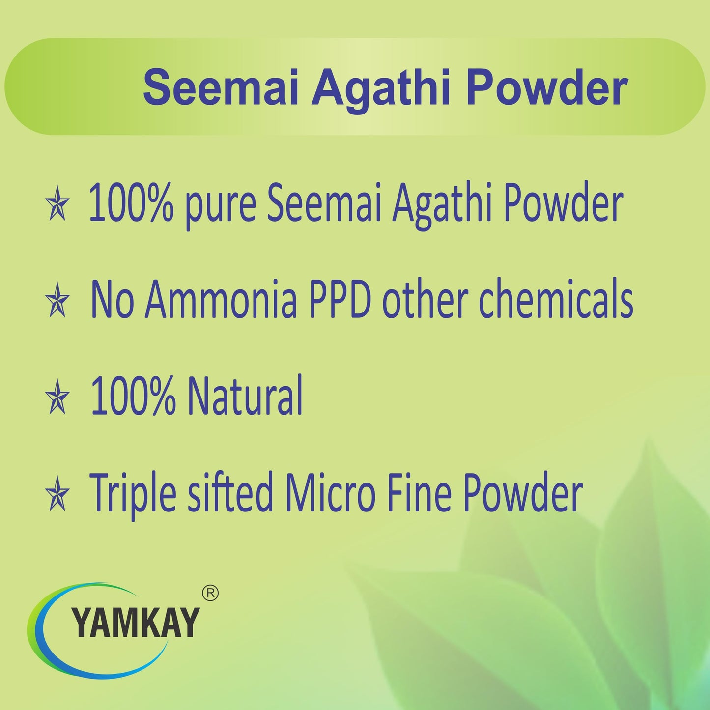 Yamkay Seemai Agathi Keerai Powder (Alata Cassia Leaves) | Agasti Agast- image 5