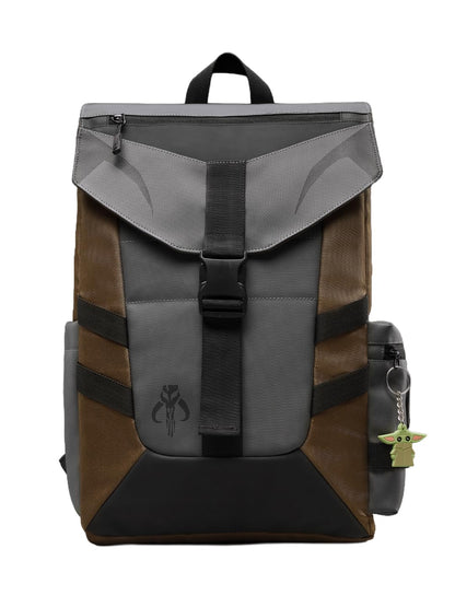 The Souled Store Star Wars: Mandalorian Backpacks | Official Lucasfilm Merchandise | Premium Water-Resistant Laptop Bag with Grogu Graphic | Durable Urban Travel Rucksack for Men & Women