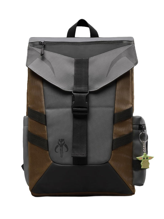 The Souled Store Star Wars: Mandalorian Backpacks | Official Lucasfilm Merchandise | Premium Water-Resistant Laptop Bag with Grogu Graphic | Durable Urban Travel Rucksack for Men & Women