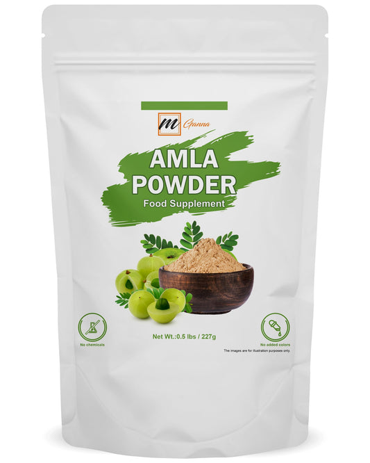 mGanna Amla Powder/Indian Gooseberry/Emblica Officinalis for Skin, Hair & Health Care 227gm / 0.5lbs