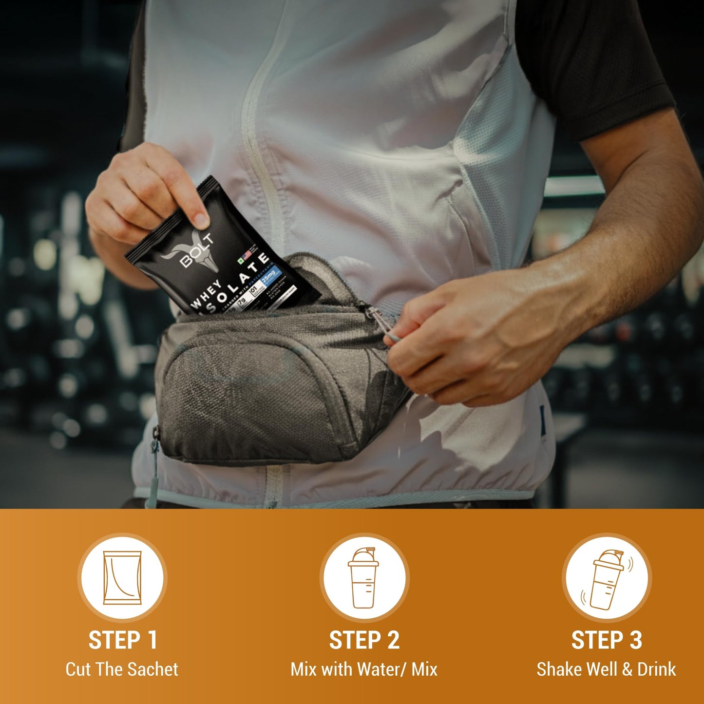 Bolt 100% Whey Protein Isolate Powder | 5 Sachet Travel Pack (5×33g) | Piedmont Chocolate | 28g Protein per Serving | 7g BCAA | Muscle Support & Recovery | No Added Sugar | Gluten-Free | Easy to digest