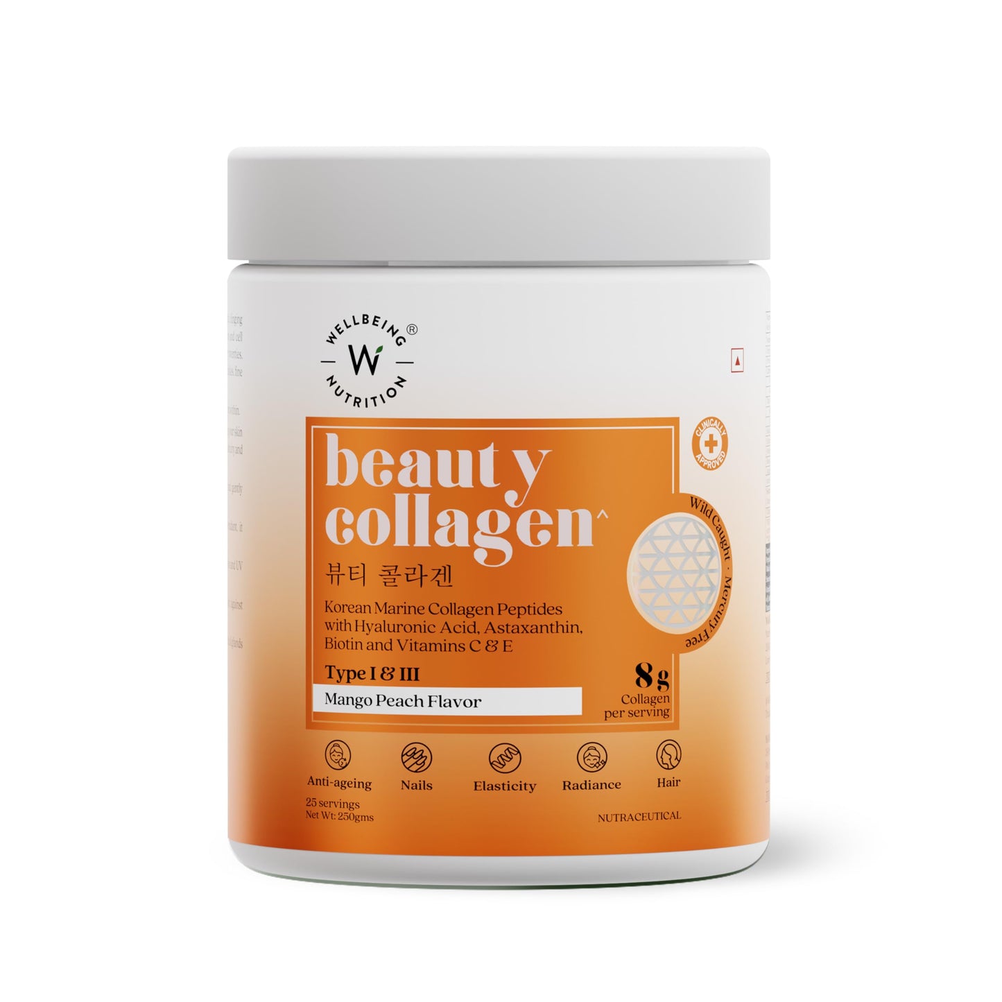 Wellbeing Nutrition Beauty Collagen with Hyaluronic Acid | Collagen Supplements