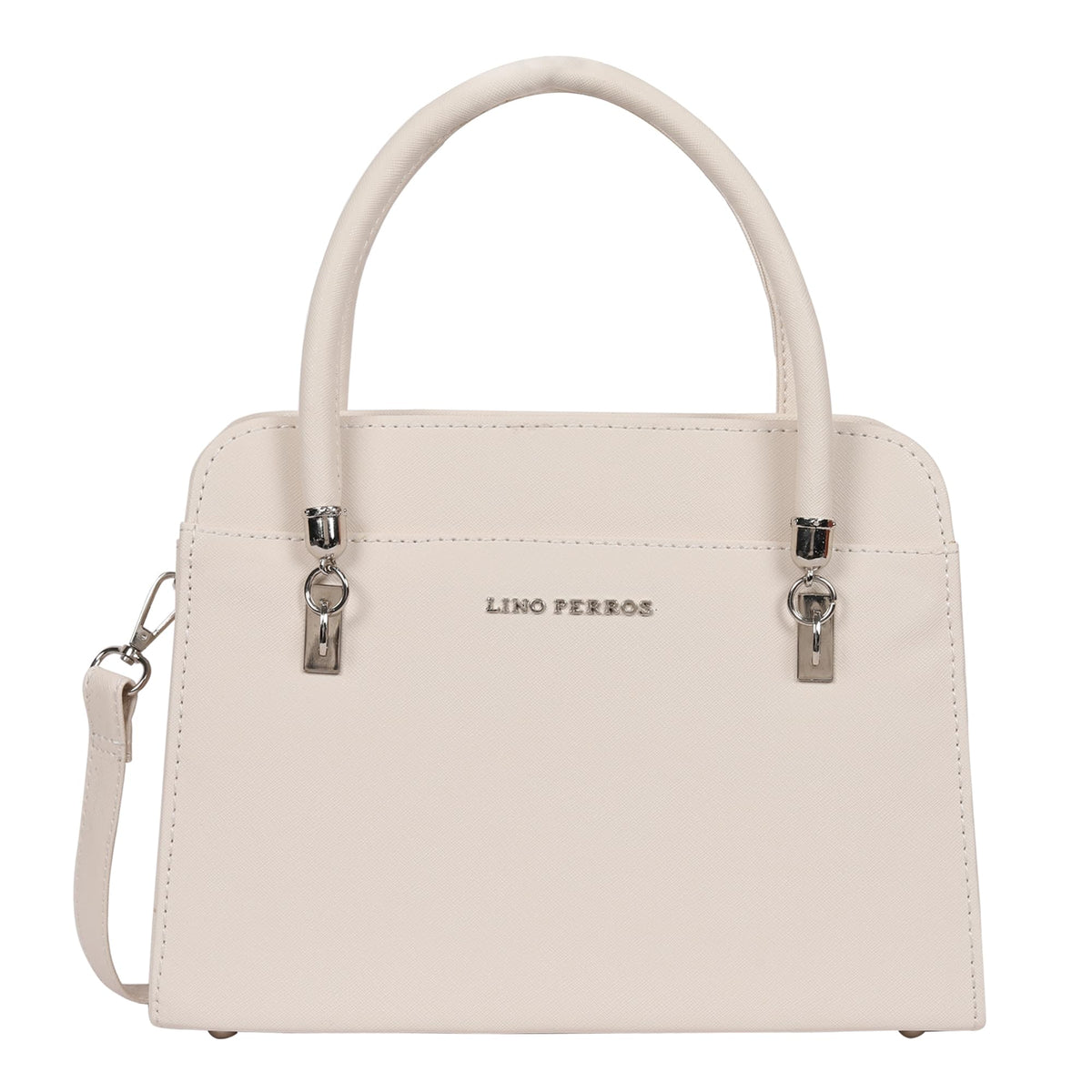 Lino Perros Women White Leatherette Satchel