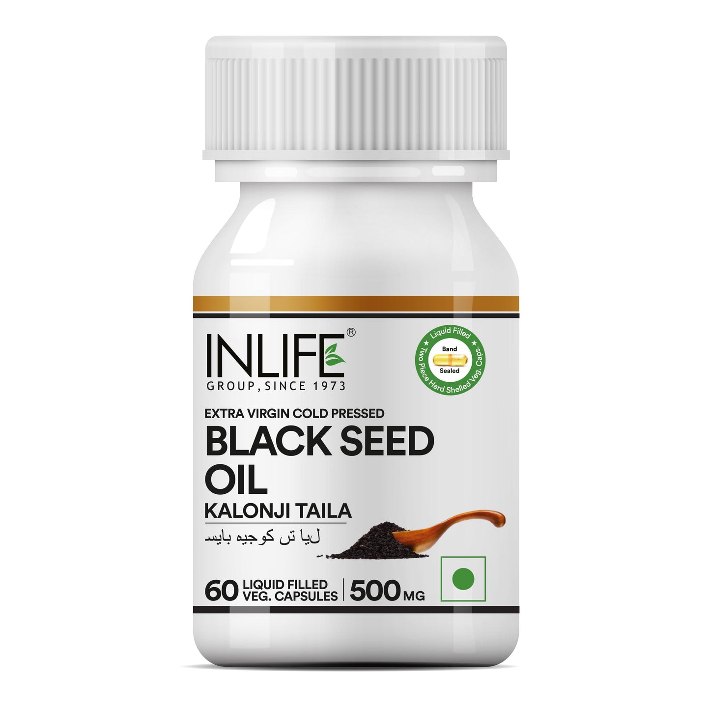 Inlife Black Seed Oil, Extra Virgin Cold Pressed, 500 mg - 60 Vegetaria- image 2