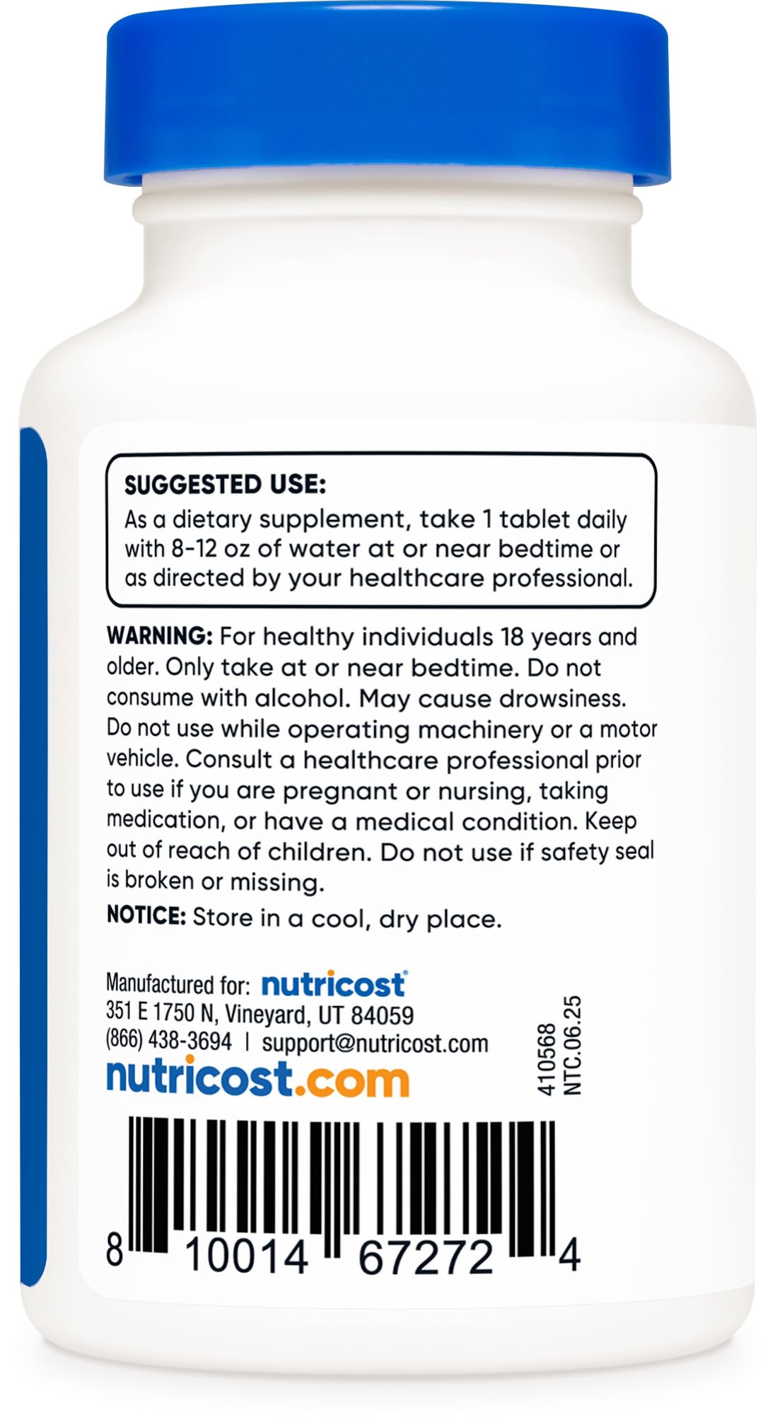 Nutricost Melatonin 5mg, 240 Tablets - 5mg Per Serving, Non-GMO, Gluten Free