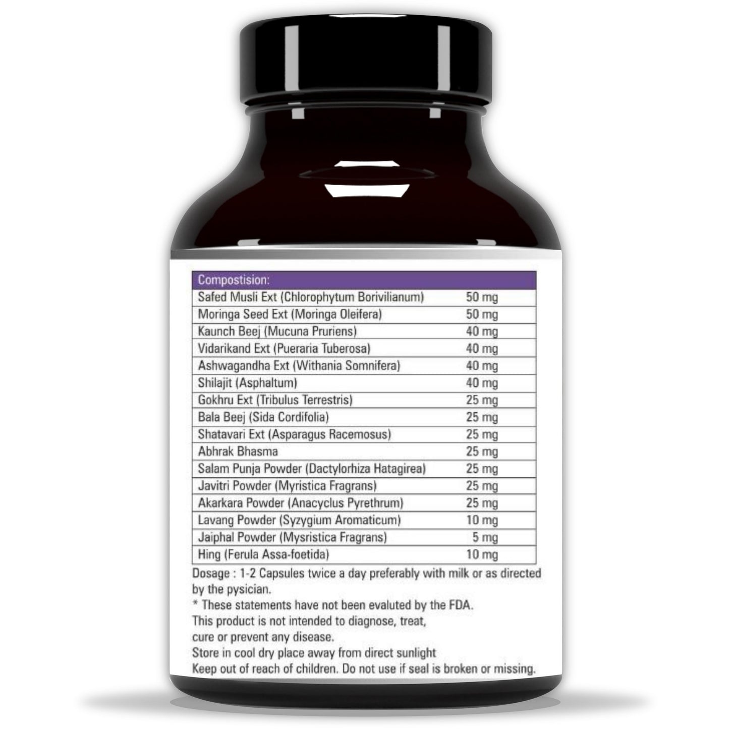End2End Nutrition PerformX Natural Testosterone Booster for Men made with Pure Shilajt/Shilajeet, Gokhru, Ashwagandha, Safed Musli for Muscle Gain, Strength and Stamina – 30 Capsules