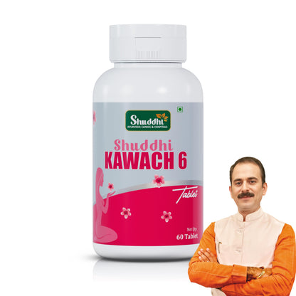 Shuddhi Ayurveda Shuddhi Kawach tablets-6 | Ayurvedic Women Wellness Supplements | Wellness Supplements For Women | Strengthen Immunity And Wellbeing, 60 Tablets