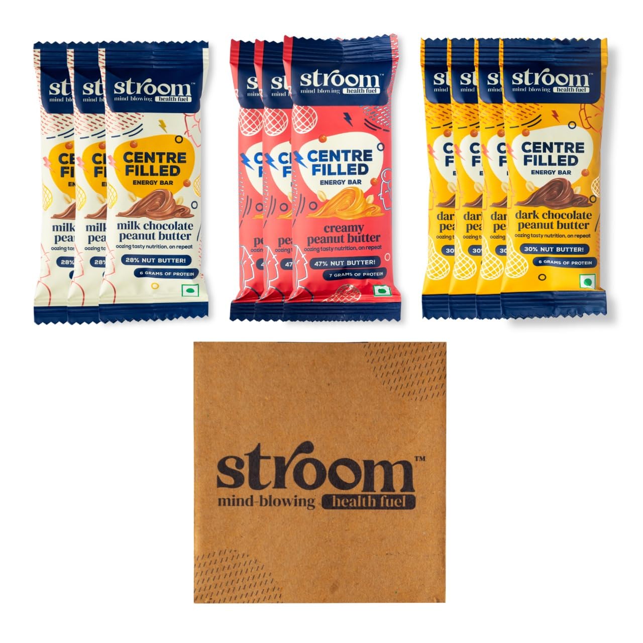 STROOM Asia's First Centre Filled Energy Bars | 7g Protein (10 Bars, 36- image 4